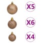 vidaXL Árbol de Navidad artificial con luces y bolas verde 65 cm vidaXL Árbol de Navidad artificial con luces y bolas verde 65 cm