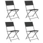 vidaXL Juego de comedor para jardín 5 piezas con cojines gris y negro vidaXL Juego de comedor para jardín 5 piezas con cojines gris y negro