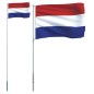 vidaXL Mástil y bandera de Países Bajos aluminio 5,55 m vidaXL Mástil y bandera de Países Bajos aluminio 5,55 m