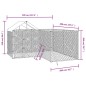 vidaXL Perrera de exterior con techo acero galvanizado plata 4x4x2,5 m vidaXL Perrera de exterior con techo acero galvanizado plata 4x4x2,5 m