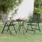 vidaXL Set de comedor de jardín 3 pzas malla metal expandido antracita vidaXL Set de comedor de jardín 3 pzas malla metal expandido antracita