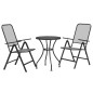vidaXL Set de comedor de jardín 3 pzas malla metal expandido antracita vidaXL Set de comedor de jardín 3 pzas malla metal expandido antracita