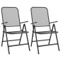 vidaXL Set de comedor de jardín 3 pzas malla metal expandido antracita vidaXL Set de comedor de jardín 3 pzas malla metal expandido antracita