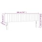 vidaXL Cabecero con LED de terciopelo gris oscuro 200x5x78/88 cm