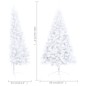 vidaXL Medio árbol de Navidad con luces y bolas blanco 120 cm vidaXL Medio árbol de Navidad con luces y bolas blanco 120 cm