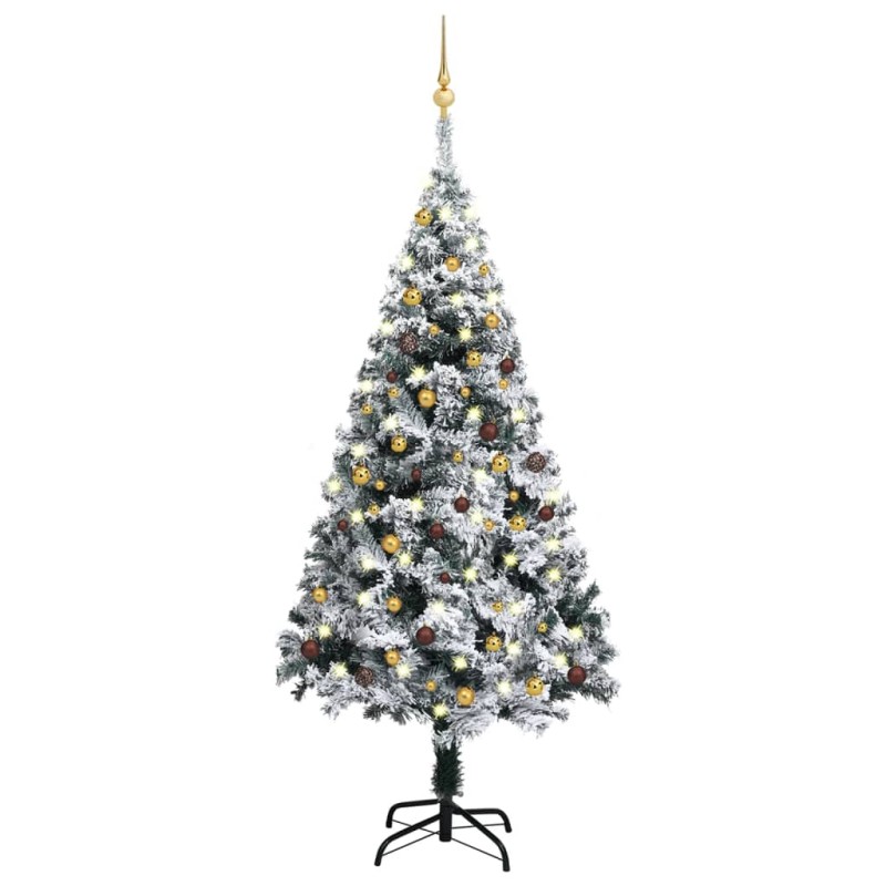 vidaXL Árbol de Navidad preiluminado con luces y bolas verde 180 cm vidaXL Árbol de Navidad preiluminado con luces y bolas verde 180 cm