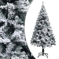 vidaXL Árbol de Navidad preiluminado con luces y bolas verde 180 cm