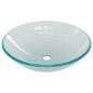 vidaXL Lavabo con grifo y tapón pulsador cristal templado esmerilado vidaXL Lavabo con grifo y tapón pulsador cristal templado esmerilado
