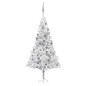 vidaXL Árbol de Navidad preiluminado con luces y bolas plateado 180 cm vidaXL Árbol de Navidad preiluminado con luces y bolas plateado 180 cm