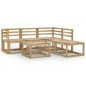 vidaXL Set de muebles de jardín 6 pzas madera de pino impregnada verde vidaXL Set de muebles de jardín 6 pzas madera de pino impregnada verde