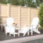 vidaXL Sillas de jardín Adirondack con reposapiés y mesa HDPE blanco vidaXL Sillas de jardín Adirondack con reposapiés y mesa HDPE blanco