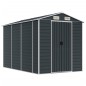 vidaXL Cobertizo de jardín acero galvanizado antracita 191x300x198 cm vidaXL Cobertizo de jardín acero galvanizado antracita 191x300x198 cm