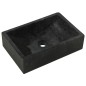 vidaXL Tocador de baño madera maciza de teca con lavabos mármol negro vidaXL Tocador de baño madera maciza de teca con lavabos mármol negro