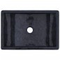 vidaXL Tocador de baño madera maciza de teca con lavabos mármol negro vidaXL Tocador de baño madera maciza de teca con lavabos mármol negro