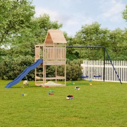 vidaXL Parque infantil de exterior madera maciza de pino
