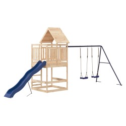 vidaXL Parque infantil de exterior madera maciza de pino