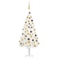 vidaXL Árbol de Navidad preiluminado con luces y bolas blanco 120 cm vidaXL Árbol de Navidad preiluminado con luces y bolas blanco 120 cm