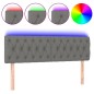 vidaXL Cabecero con LED de tela gris oscuro 160x7x78/88 cm vidaXL Cabecero con LED de tela gris oscuro 160x7x78/88 cm