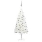 vidaXL Árbol de Navidad preiluminado con luces y bolas blanco 120 cm vidaXL Árbol de Navidad preiluminado con luces y bolas blanco 120 cm