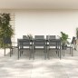 vidaXL Juego de comedor para jardín 9 piezas acero y textilene negro vidaXL Juego de comedor para jardín 9 piezas acero y textilene negro
