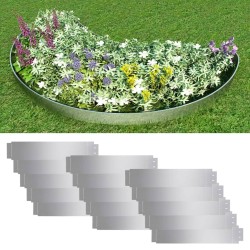 vidaXL Cercas para césped 15 piezas acero galvanizado 100x20cm