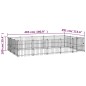 vidaXL Perrera de exterior de acero 14,11 m²
