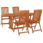 vidaXL Juego de comedor para jardín 5 pzas madera maciza de eucalipto vidaXL Juego de comedor para jardín 5 pzas madera maciza de eucalipto