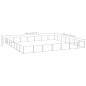 vidaXL Perrera plateada 49 m² acero
