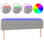 vidaXL Cabecero con LED de tela gris claro 180x7x78/88 cm vidaXL Cabecero con LED de tela gris claro 180x7x78/88 cm