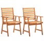 vidaXL Juego de comedor de jardín 3 piezas madera maciza de acacia