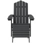 vidaXL Sillas de jardín Adirondack 2 uds con reposapiés HDPE antracita vidaXL Sillas de jardín Adirondack 2 uds con reposapiés HDPE antracita