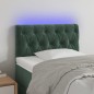 vidaXL Cabecero con LED de terciopelo verde oscuro 80x7x78/88 cm vidaXL Cabecero con LED de terciopelo verde oscuro 80x7x78/88 cm