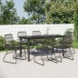 vidaXL Juego de comedor para jardín 7 piezas ratán PVC negro vidaXL Juego de comedor para jardín 7 piezas ratán PVC negro