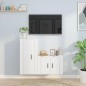 vidaXL Set de muebles de TV 2 piezas madera contrachapada blanco vidaXL Set de muebles de TV 2 piezas madera contrachapada blanco