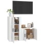 vidaXL Set de muebles de TV 2 piezas madera contrachapada blanco vidaXL Set de muebles de TV 2 piezas madera contrachapada blanco