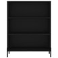 vidaXL Aparador alto madera contrachapada negro 69,5x34x180 cm