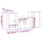 vidaXL Set de muebles de TV 3 piezas madera contrachapada blanco