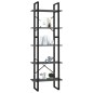 vidaXL Estantería de 5 niveles madera de ingeniería gris 60x30x175 cm vidaXL Estantería de 5 niveles madera de ingeniería gris 60x30x175 cm