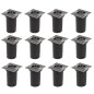vidaXL Luces de suelo de exterior cuadradas 12 unidades vidaXL Luces de suelo de exterior cuadradas 12 unidades