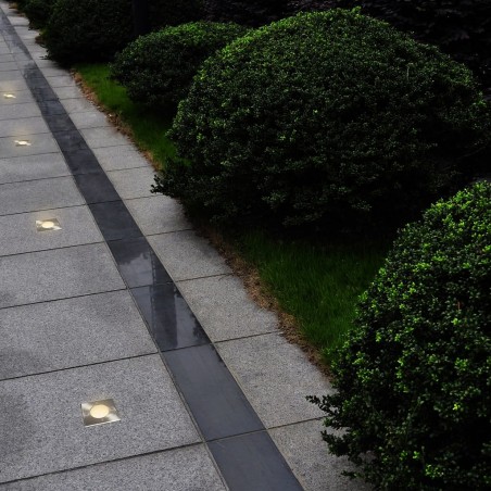 vidaXL Luces de suelo de exterior cuadradas 12 unidades