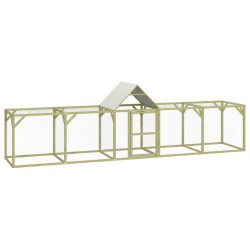 vidaXL Gallinero madera maciza de pino impregnada 500x100x150 cm
