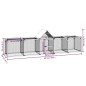 vidaXL Gallinero madera maciza de pino impregnada 500x100x150 cm vidaXL Gallinero madera maciza de pino impregnada 500x100x150 cm