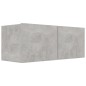 vidaXL Set de muebles de TV 3 pzas madera contrachapada gris hormigón