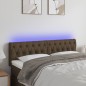 vidaXL Cabecero con LED de tela marrón oscuro 160x7x78/88 cm vidaXL Cabecero con LED de tela marrón oscuro 160x7x78/88 cm
