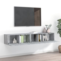 vidaXL Set de muebles para TV 2 pzas madera contrachapada gris Sonoma