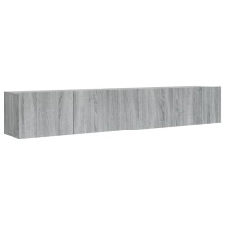vidaXL Set de muebles para TV 2 pzas madera contrachapada gris Sonoma