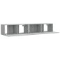 vidaXL Set de muebles para TV 2 pzas madera contrachapada gris Sonoma vidaXL Set de muebles para TV 2 pzas madera contrachapada gris Sonoma