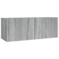vidaXL Set de muebles para TV 2 pzas madera contrachapada gris Sonoma vidaXL Set de muebles para TV 2 pzas madera contrachapada gris Sonoma