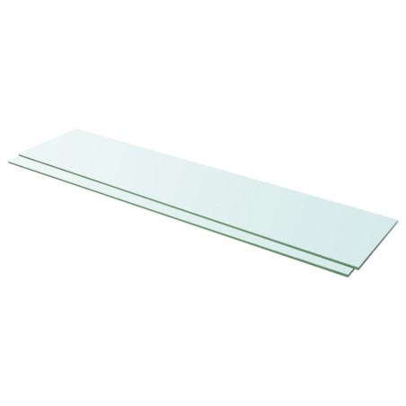 vidaXL Estantes 2 unidades panel de vidrio transparente 110x25 cm