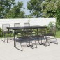vidaXL Juego de comedor para jardín 7 piezas ratán PVC negro vidaXL Juego de comedor para jardín 7 piezas ratán PVC negro